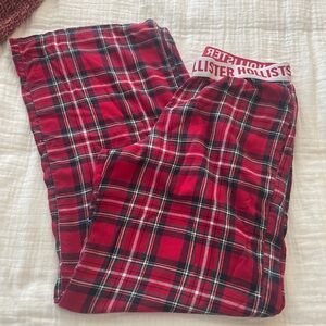 Hollister Red Plaid Pajama Pants Small- Long